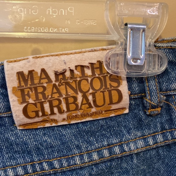 Vintage stone washed denim a-line skirt by Marithe Francois Girbault. - Picture 7 of 10